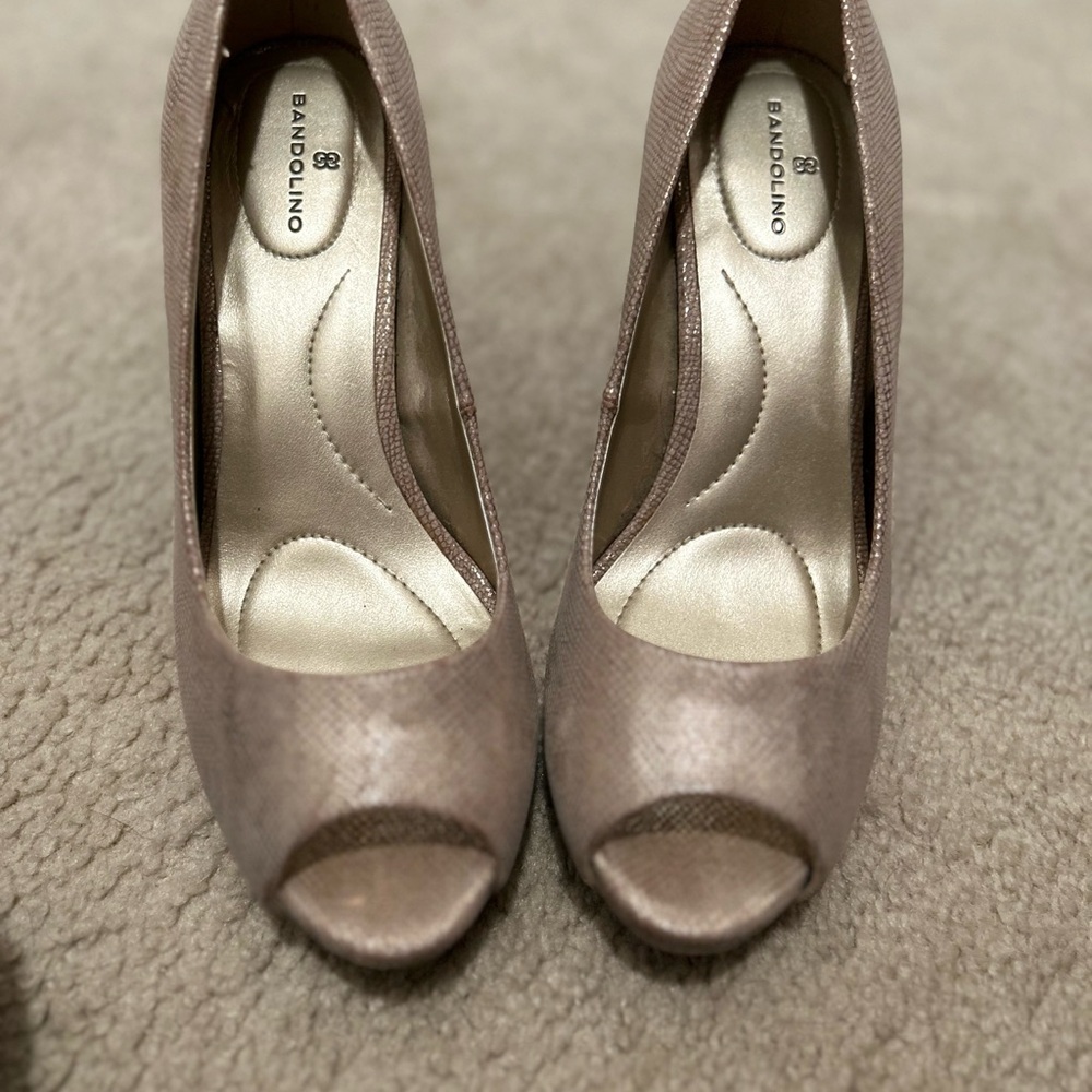 Bandolino Women's Peep Toe Heels - gold